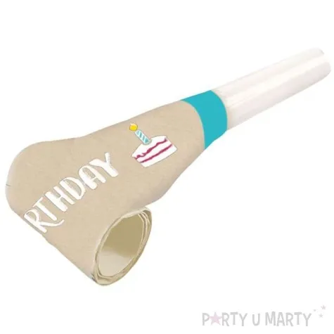 gwizdek zwijany happy birthday amscan 8 szt