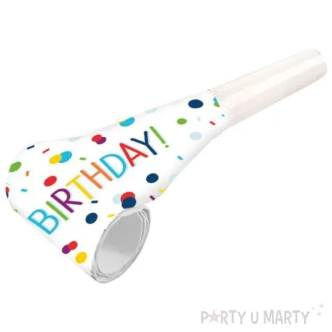 gwizdek zwijany happy birthday konfetti amscan 8 szt