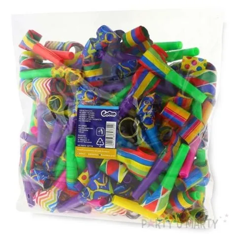 gwizdek zwijany kolorowe mix 144 szt