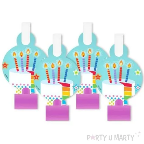 gwizdek zwijany kolorowy bal 4 szt