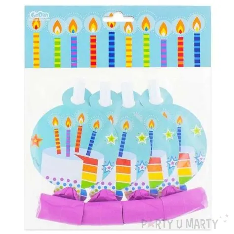 gwizdek zwijany kolorowy bal 4 szt