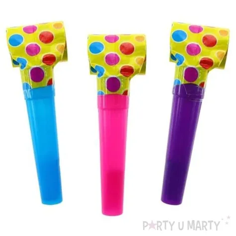 gwizdek zwijany kropki mix 144 szt