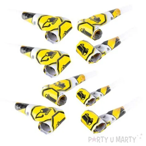 gwizdek zwijany plac budowy amscan 8 szt