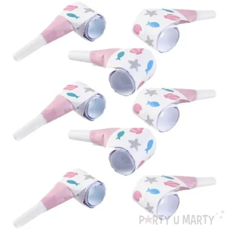 gwizdek zwijany syrenka be a mermaid amscan 8 szt