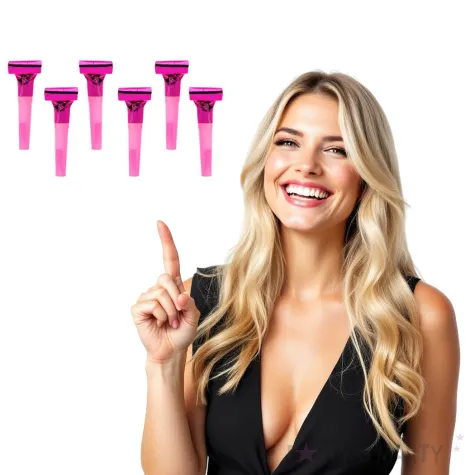 gwizdki ciemny rozowy 6 szt patrydeco