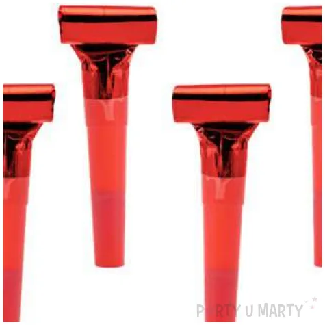 gwizdki classic czerwony 6szt partydeco