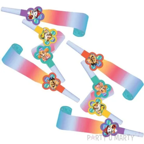 gwizdki papierowe paw patrol pieski amscan 8 szt 30 cm