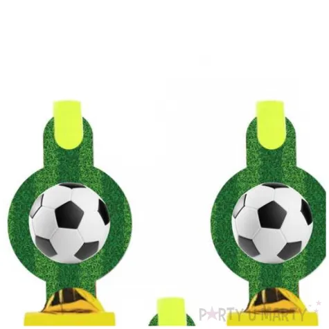 gwizdki papierowe pilka nozna zloty congee 6 szt