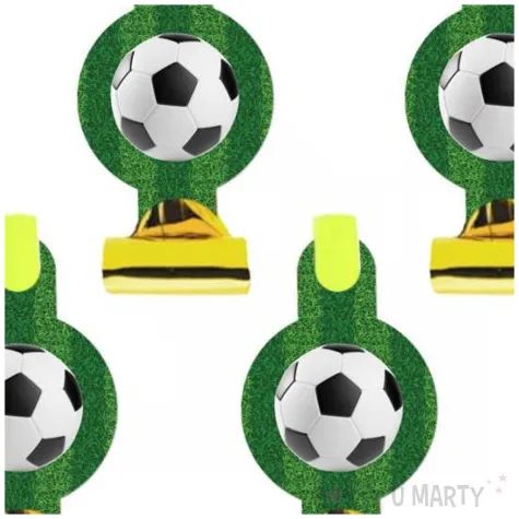 gwizdki papierowe pilka nozna zloty congee 6 szt