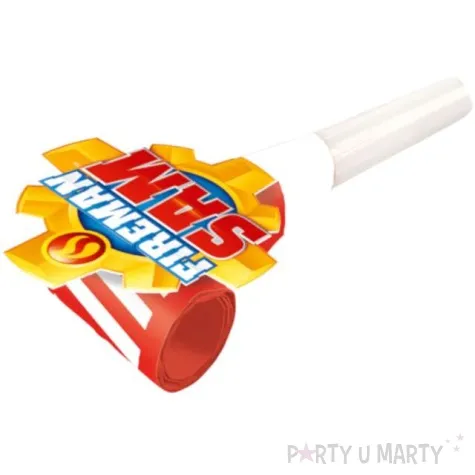 gwizdki papierowe strazak sam amscan 30 cm 8 szt