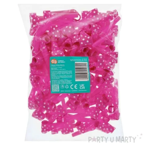 gwizdki zwijane groszki magenta godan 100 szt