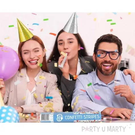 gwizdki zwijane holograficzne czarny ustnik srebrny godan 100 szt