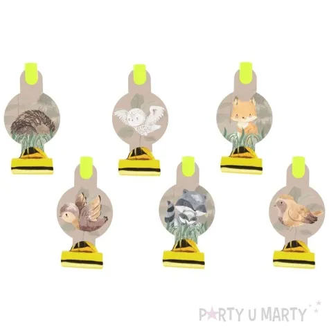 gwizdki zwijane lesne zwierzatka congee 6 szt