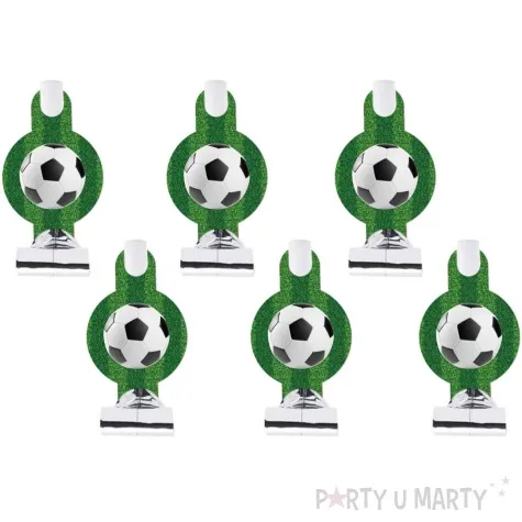 gwizdki zwijane pilka nozna srebrny congee 6 szt