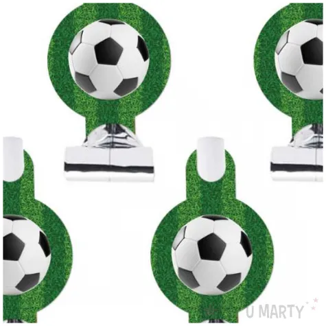 gwizdki zwijane pilka nozna srebrny congee 6 szt