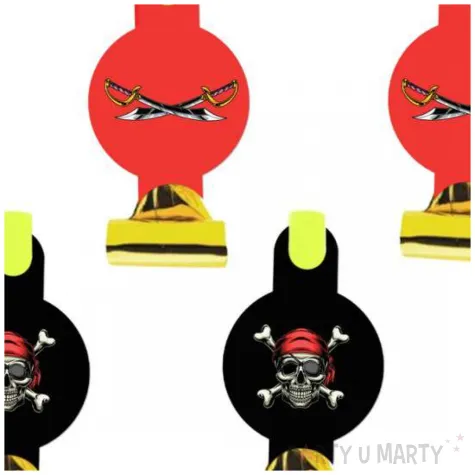 gwizdki zwijane pirat congee 6 szt