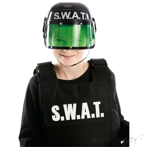 helm antyterrorysta s w a t czarny fyasa 23 x 15 cm