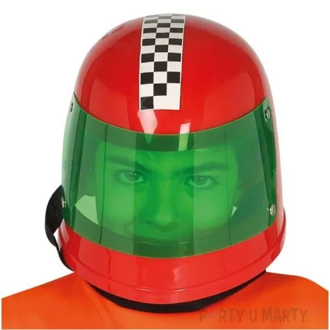 helm kierowca rajdowca czerwony guirca