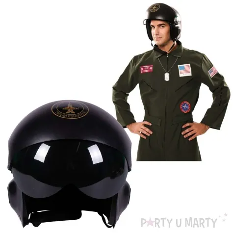 helm pilot mysliwca zolnierz czarny fyasa