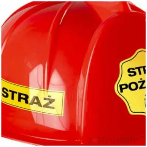 helm strazak polski czerwony kraszek