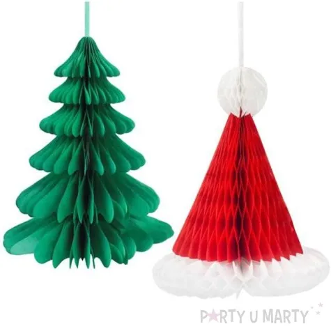 honeycomb choinka i czapeczka godan 2 szt