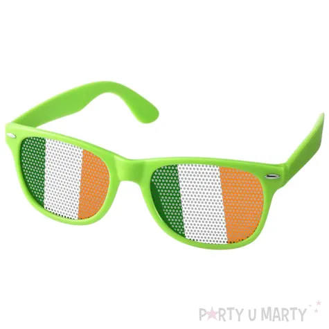 imprezowe okulary irlandia flaga irlandii dzien swietego patryka dzien jezykow obcych