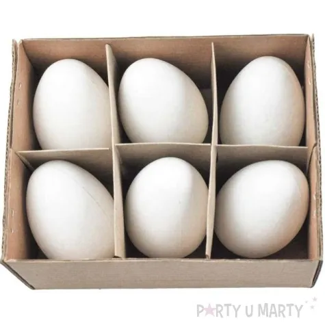 jajka kurze dekoracyjne biale aliga 6 szt