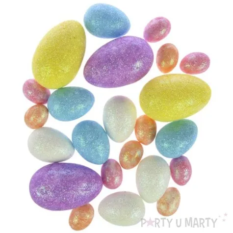 jajka styropianowe brokatowe pisanki mix arpex 24 szt