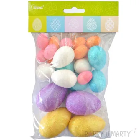 jajka styropianowe brokatowe pisanki mix arpex 24 szt