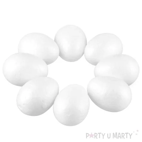jajka styropianowe gladkie bialy arpex 6 cm 8 szt