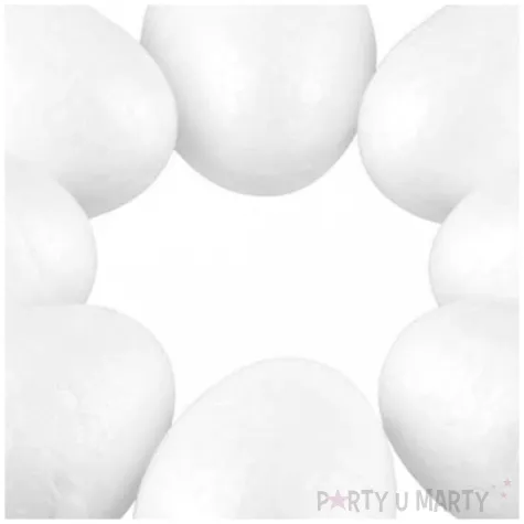 jajka styropianowe gladkie bialy arpex 6 cm 8 szt