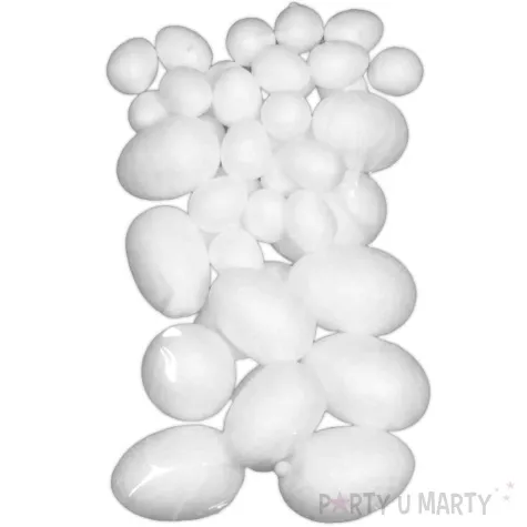 jajka styropianowe gladkie mix bialy aliga 32 szt