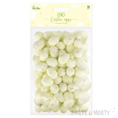 jajka styropianowe nakrapiane ecru partypal 2 5 cm 50 szt