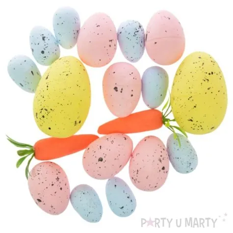 jajka styropianowe nakrapiane z marchewka mix arpex 3 5 5 cm 18 szt