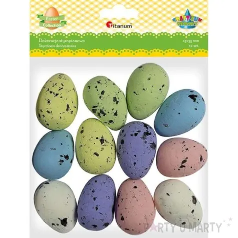 jajka styropianowe nakrapiany mix titanum 12 szt