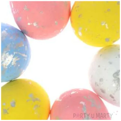 jajka styropianowe pisanki kolorowe posrebrzane arpex 7 cm 6 szt