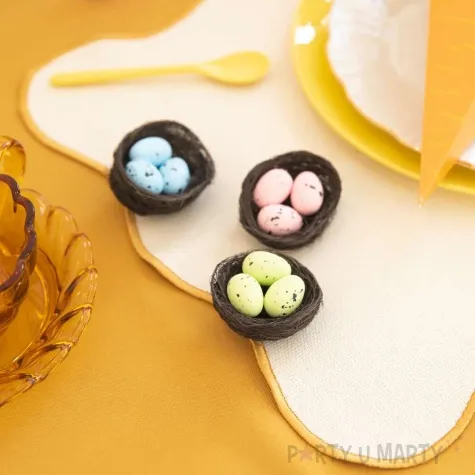 jajka wielkanocne pisanki w gniazdkach partypal 3 szt