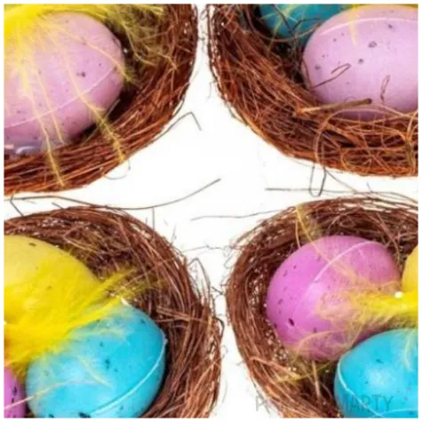 jajka wielkanocne pisanki w gniazdku brewis 4 szt