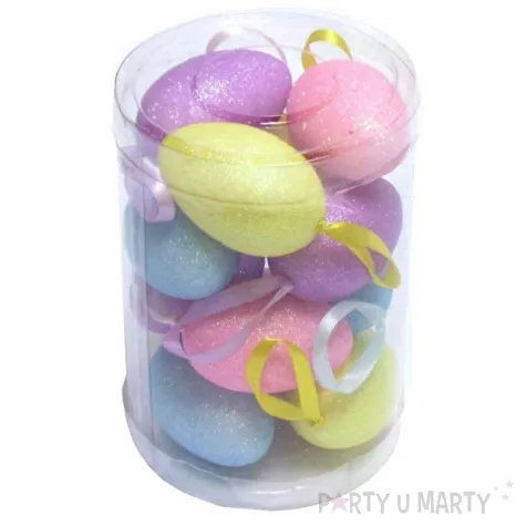 jajka zawieszki brokatowe pisanki arpex 6 cm 12 szt