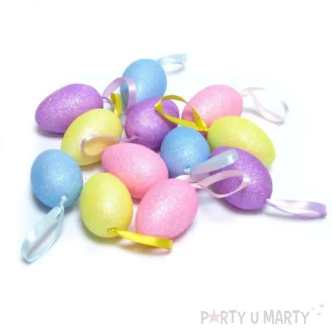jajka zawieszki brokatowe pisanki arpex 6 cm 12 szt