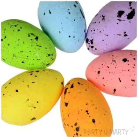 jajka zawieszki nakrapiane kolorowe arpex 6 cm 6 szt