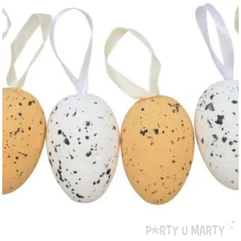 jajka zawieszki nakrapiane naturalne arpex 6 cm 6 szt