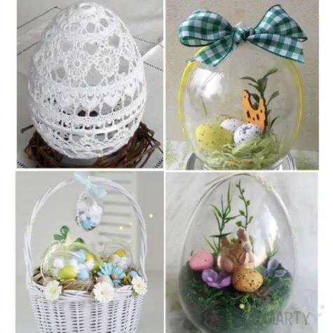 jajko do dekoracji stojace akrylowe 12 cm aliga 5 szt