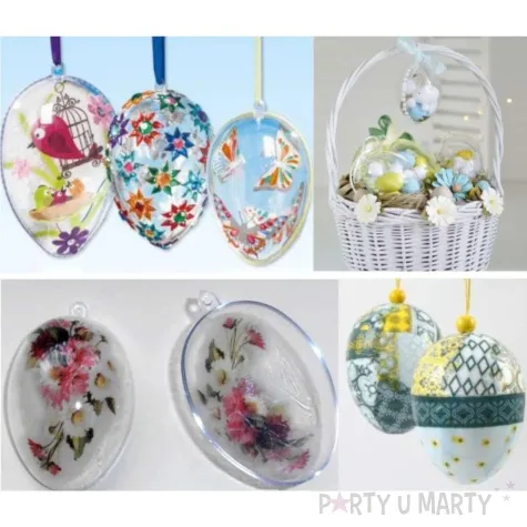 jajko do dekoracji wiszace akrylowe 16 cm aliga 5 szt