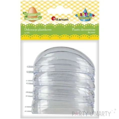 jajko do dekoracji wiszace akrylowe 8 cm titanum 4 szt