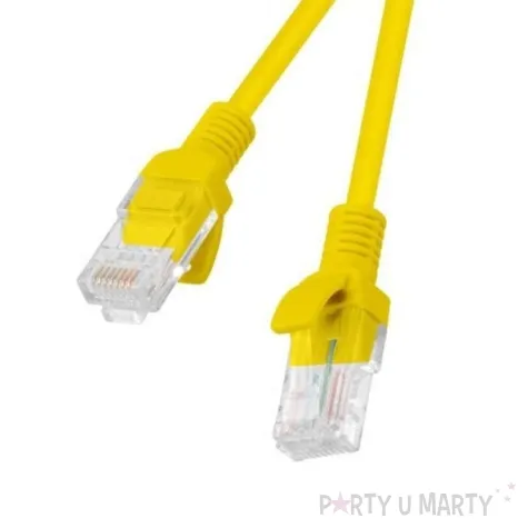 kabel krosowy patchcord u utp kat 5e 0 25m zolty
