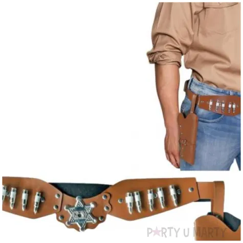 kabura podwojna z paskiem brazowa boland