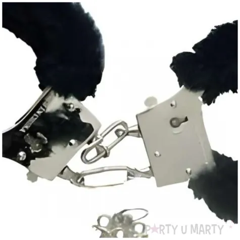 kajdanki party sexy futerko czarne topgift