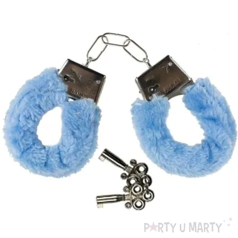 kajdanki party sexy futerko niebieskie jasne kemis