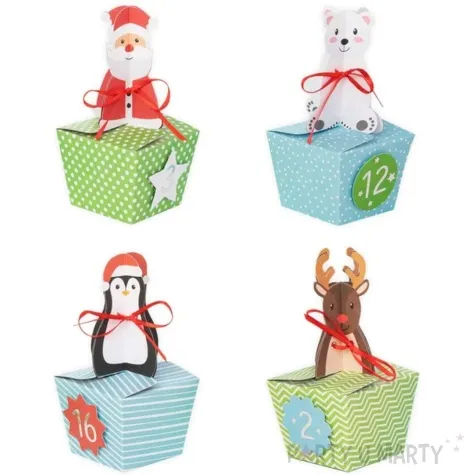 kalendarz adwentowy diy mikolaj zimowe zwierzaki partypal 1 kompl